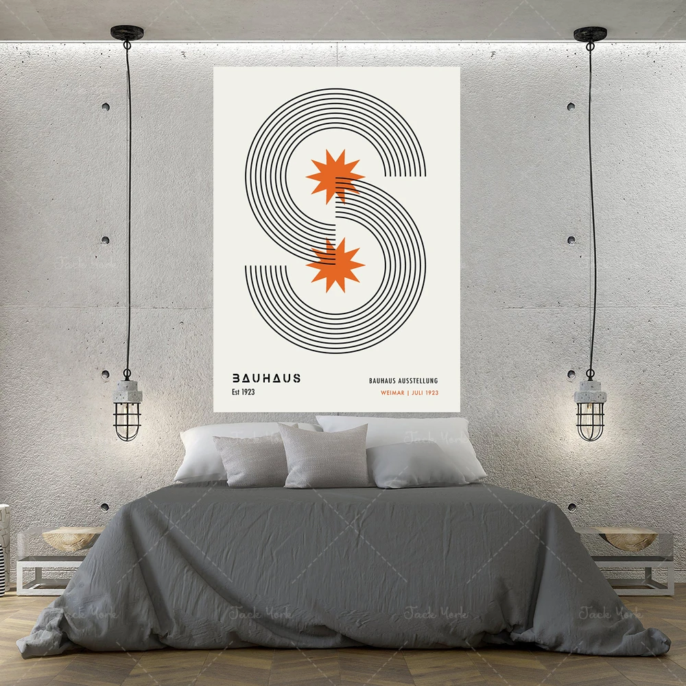 Bauhaus Poster, Bauhaus Art Print, Bauhaus Print, Walter Gropius, Retro Wall Art, Bauhaus Wall Art, Geometric Art