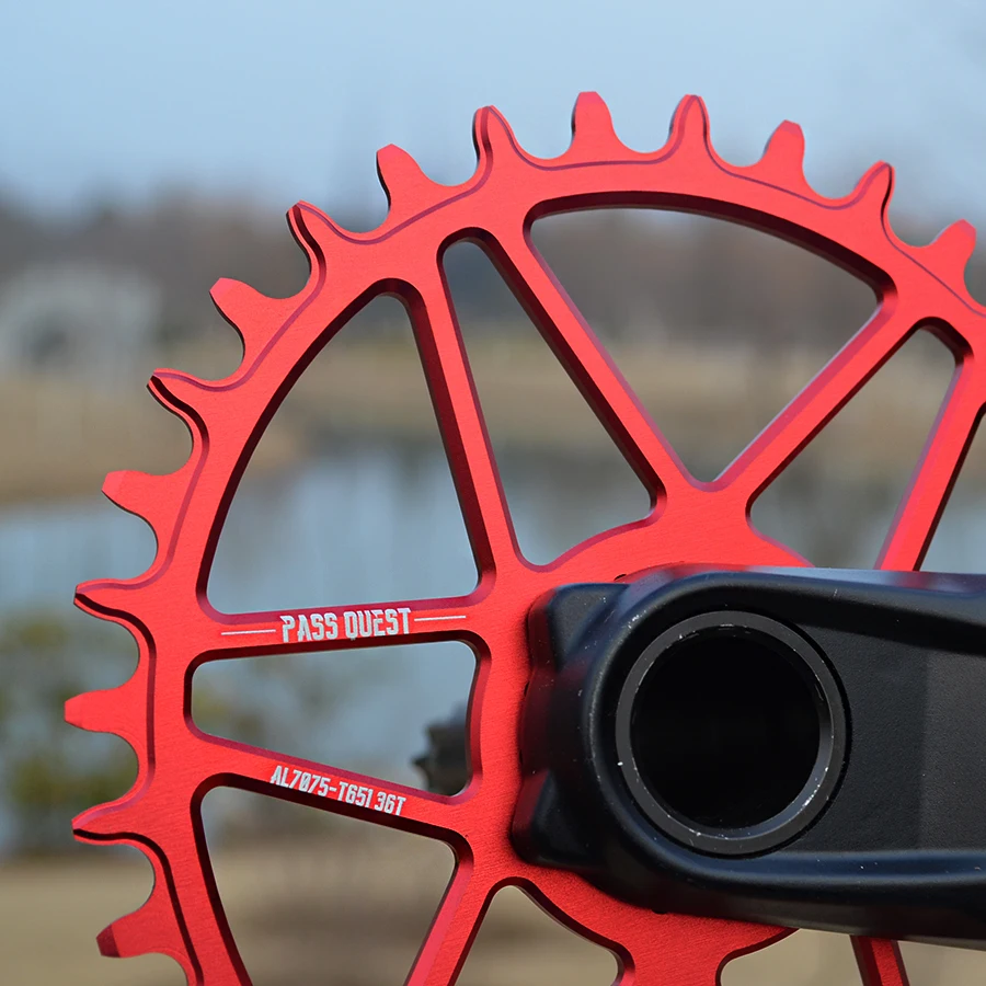 PASS QUEST SRAM Gx xx1 Eagle GXP Oval Mountain Bike Narrow Sprocket 30-44T Bicycle 0mm Offset Crank 7075 Aluminum