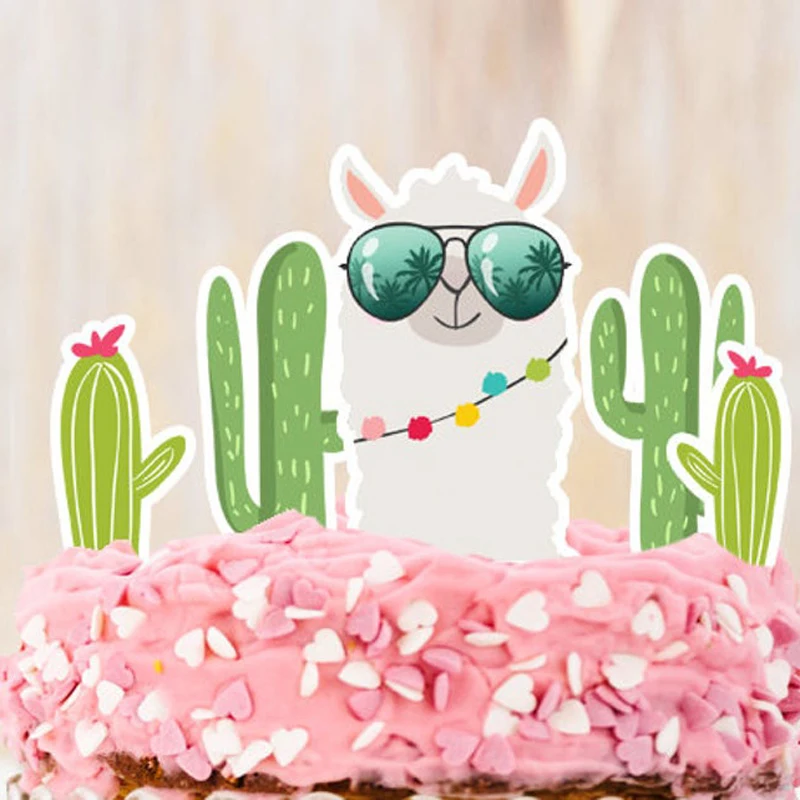 

Fiesta Mexican Girl Birthday Cake Name Banner Llama Cake Topper Llama Birthday Llama Party Decor