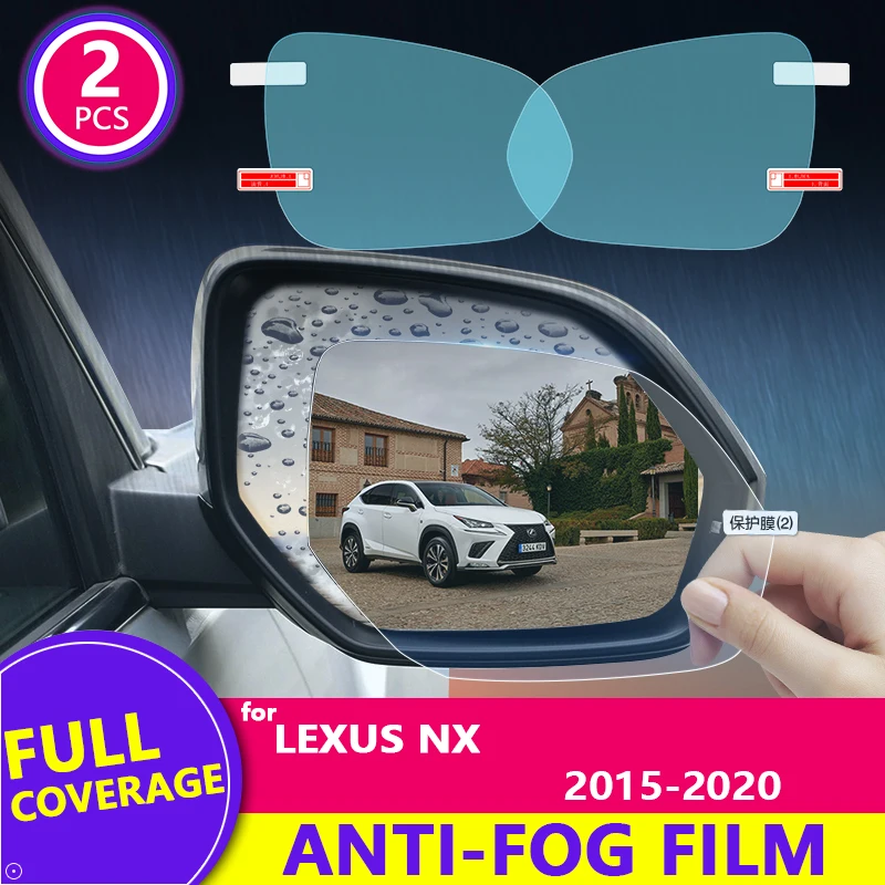 for Lexus NX200 NX200t NX300 NX300h 2015 - 2020 Rearview Mirror Film HD Anti-Fog  Rainproof  Auto Mirror Sticker Car Accessories