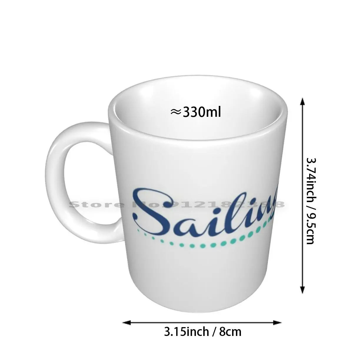 Sailing Zatara Website Logo Ceramic Mugs Coffee Cups Milk Tea Mug Sailing Boating Zatara Sailboat Travel Adventure Journey