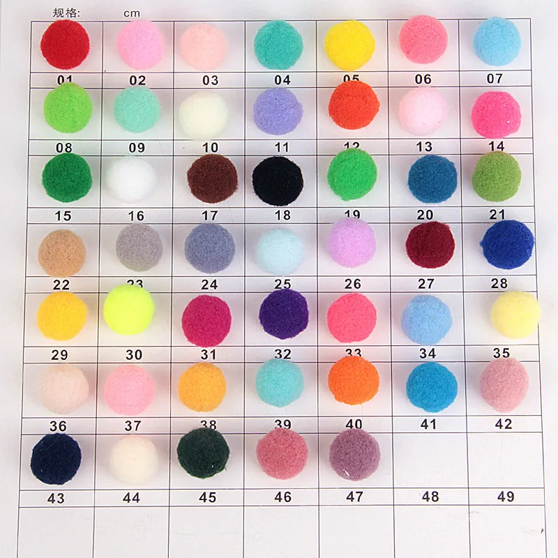 Multi-color Highelastic Pompoms 8-30mm Children\'s Craft Materials DIY Soft Pompoms Wedding Decoration Sewing Cloth Accessories