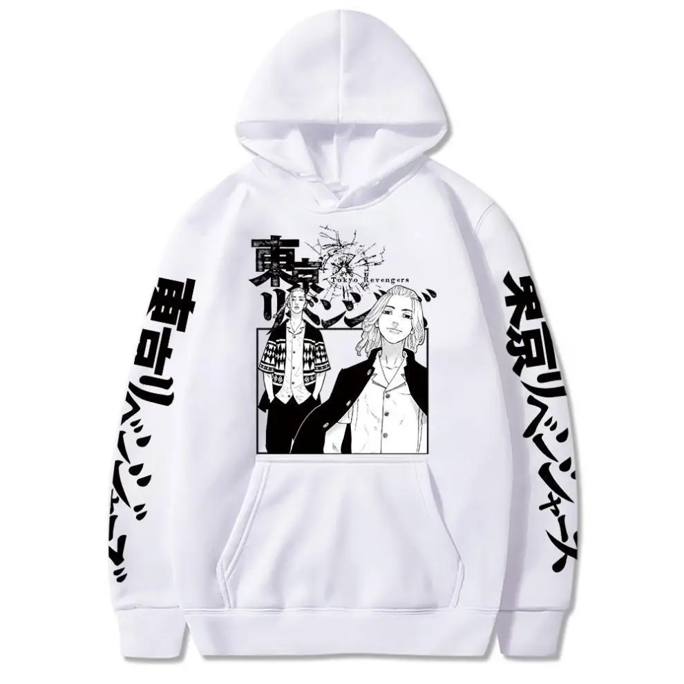 Sudadera con capucha de Anime para hombre y mujer, ropa de calle informal holgada con diseño de Anime de Los Vengadores Tokyo, Manjiro, holgada, de