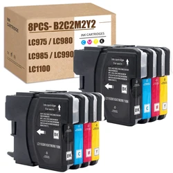 For Brother LC-980 xl LC980 xl LC1100 XL LC990 XL for DCP-6690CN J715W 535CN J615W,MFC-250C 255CW 257CW 290C 295CN 297C 5490CN