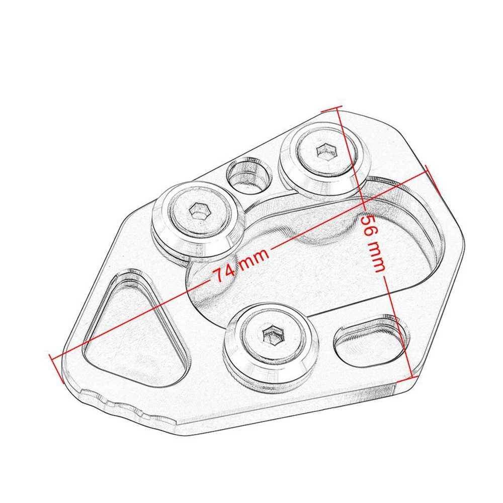 For BMW F800R F800S F800ST F800GT R1200S HP2 Kickstand Side stand Pad Enlarge Extension Foot Plate