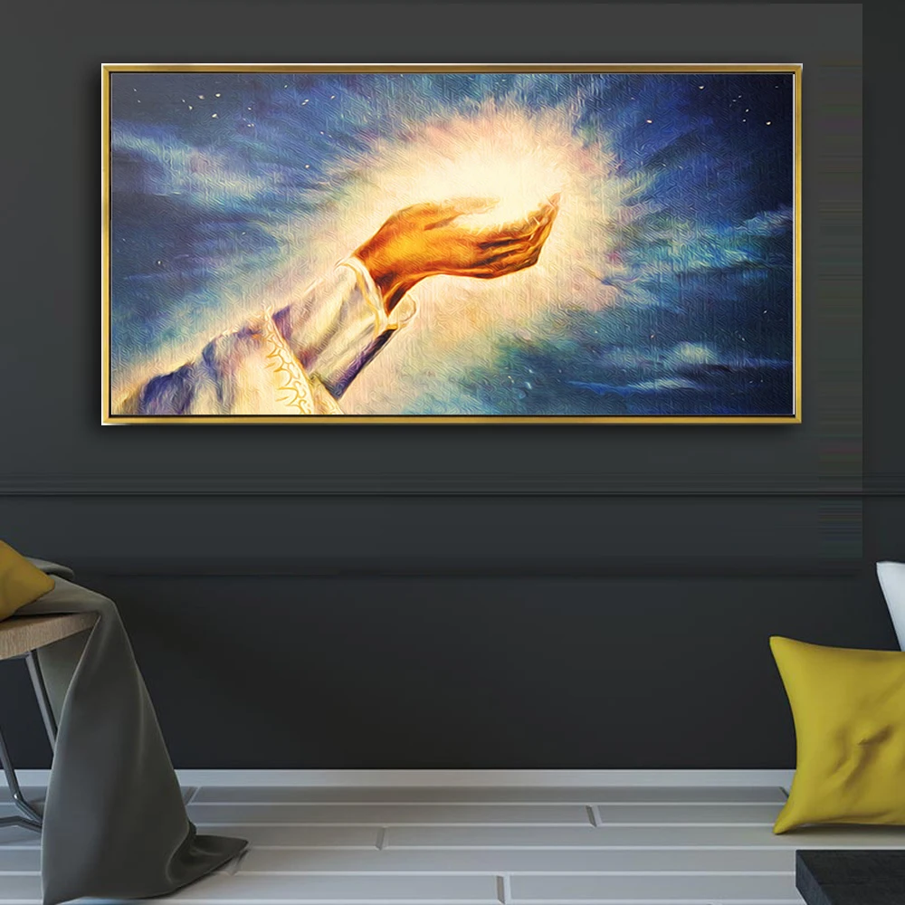 2020 New Year's latest Oil Painting The hand of god 100% Hand painted world famous paintings living room Decor 2020041802