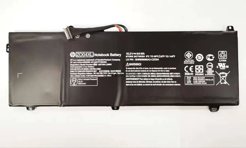 New genuine Battery FOR HP ZBook Studio G3 Mobile Workstation Series ZO04 ZO04XL 808396-421 808450-001 15.2V 64WH