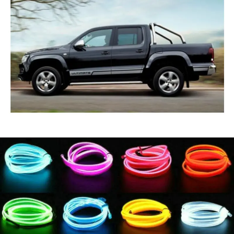 

5m el Atmosphere Lamp Interior Mood Lighting For VW Amarok Chevrolet Silverado 1500 Toyota Hilux Ford Ranger F150 250 350