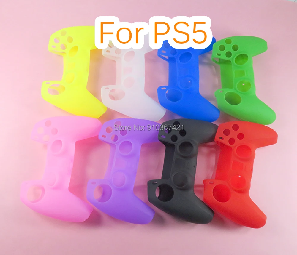 

10pcs Handle Silicone Gel Rubber Case Cover for S-ony PlayStation PS5 Controller Game Dustproof Skin Protective Anti-Slip Cover