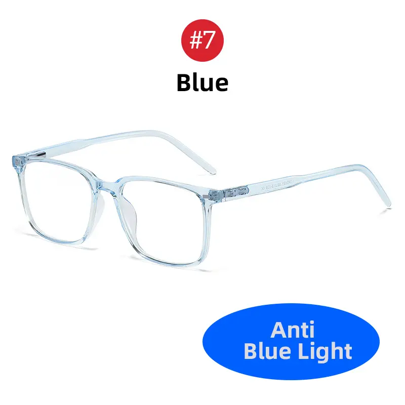 VIVIBEE Classic Square Blue Light Blocking Men Glasses Computer Gaming TR90 Black Anti Ray Eyeglasses Better Sleep Clear Eyewear - Image 14