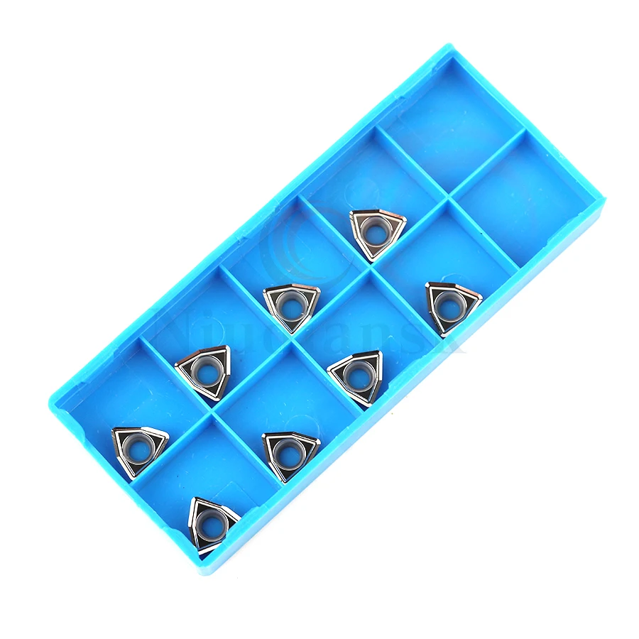 Outils de tournage pour tour CNC en aluminium, lames de coupe en carbure, Inserts, WCMX040208 WCMX050308 DA H01, 10 pièces