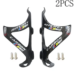 Full Carbon Fiber Bicycle Water Bottle Cage, MTB Road Bike Bottle Holder, Ultra Light, Cycle Equipment, Matte, Gloss, 2pcs