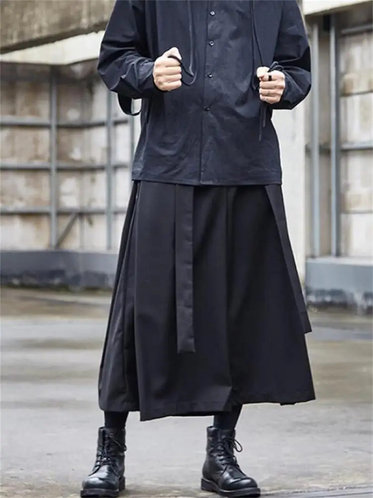 Men's Wide-Leg Pants Spring And Autumn New Classic Dark Hair Stylist Fashion Lovers With Casual Large Size Pants