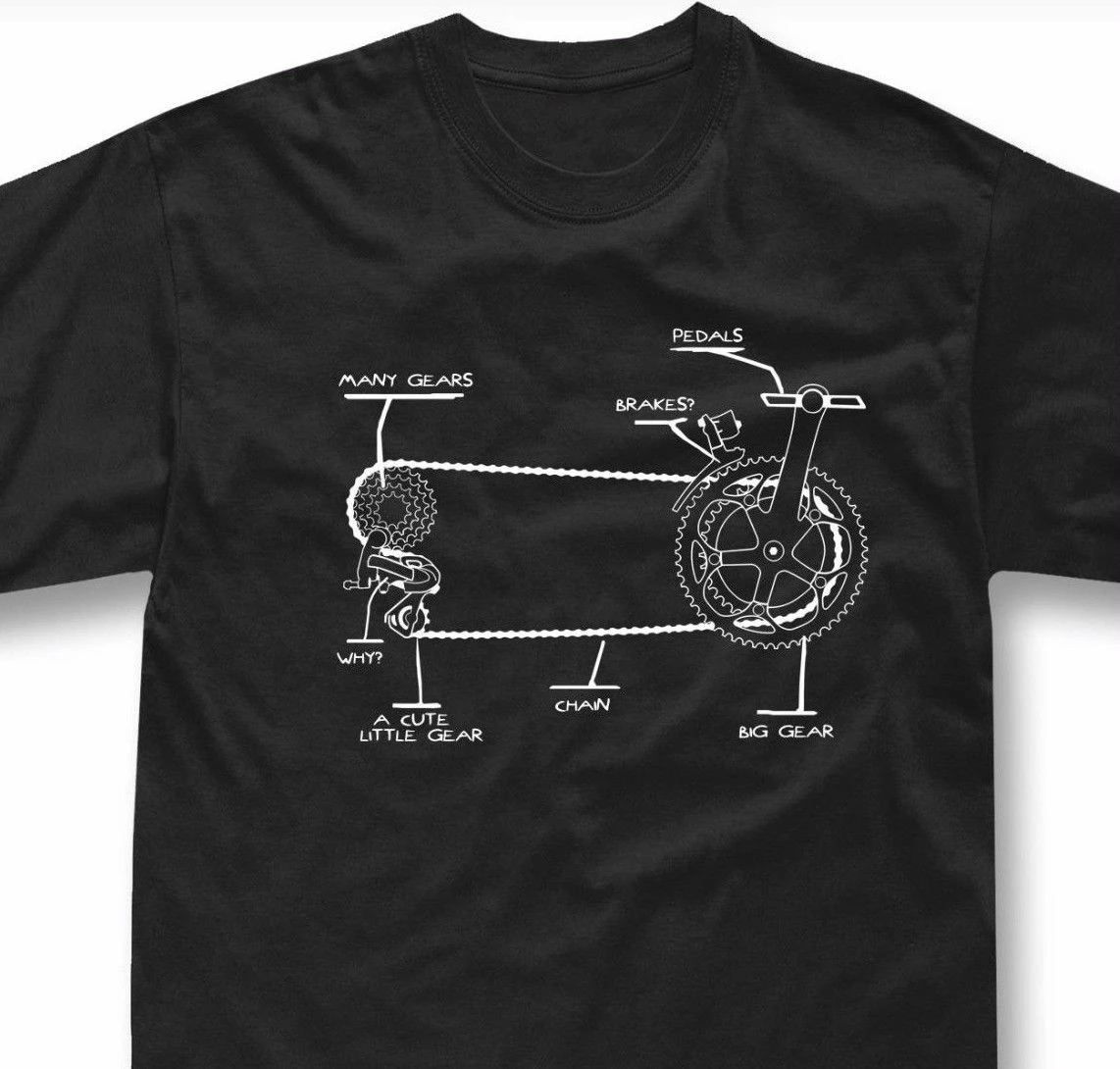 Funny Bicycle Chain Gear Shifting Cycle Racing Rider Gift T-Shirt. Summer Cotton Short Sleeve O-Neck Mens T Shirt New S-3XL