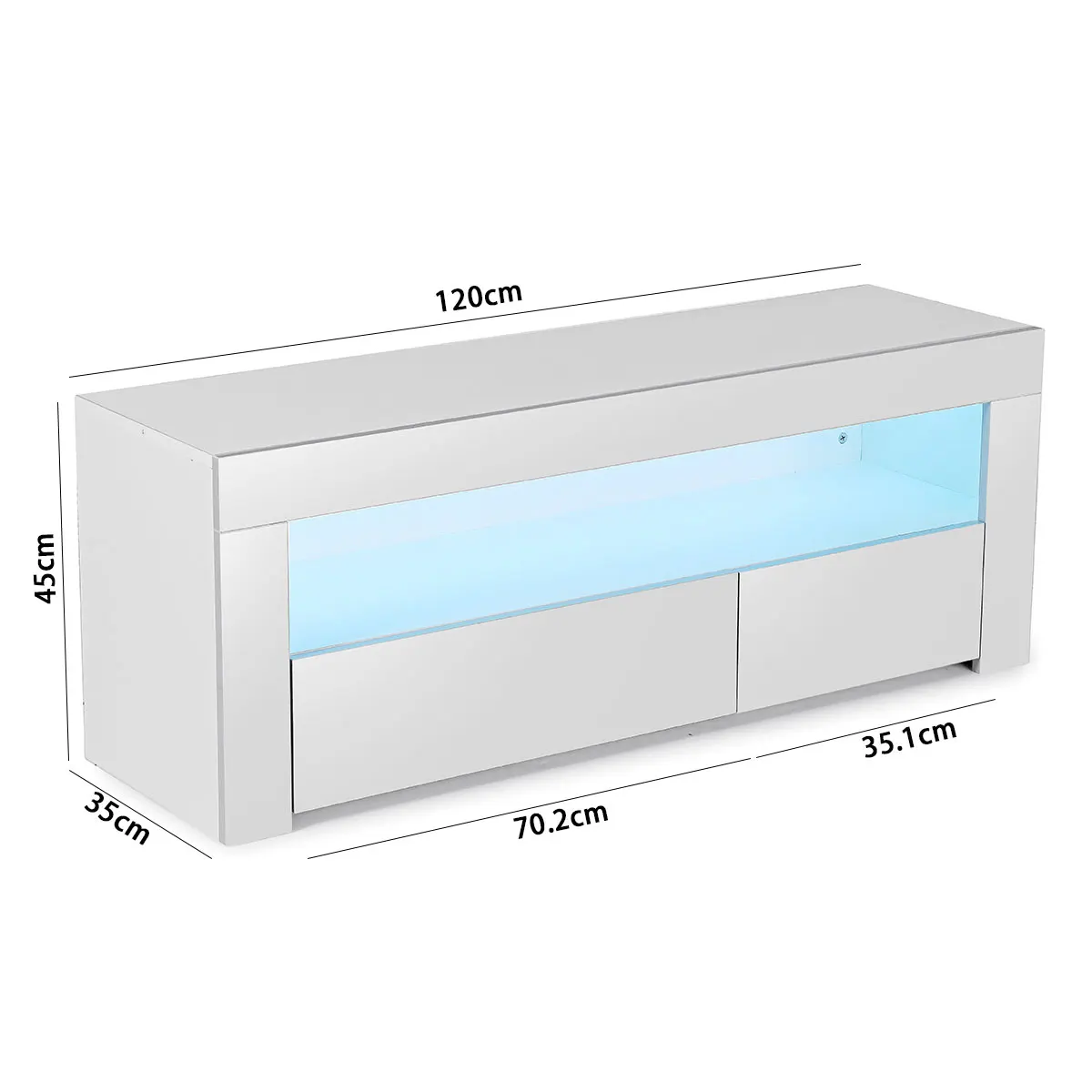 Soportes de TV modernos de 47 pulgadas, Unidad de Soporte con cajones LED, armario de pie para televisión, sala de estar, mueble de almacenamiento para Monitor de TV