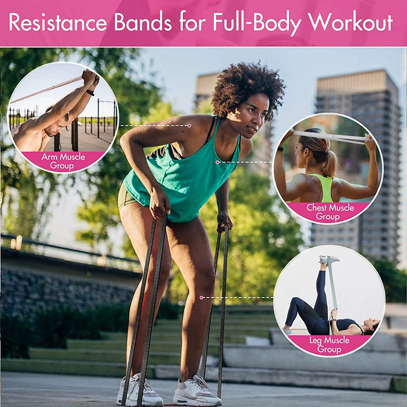 Faixas de resistência de fitness workout hip loop elástico exercício banda goma esporte yoga força 3-piece antiderrapante para perna equipamentos de casa