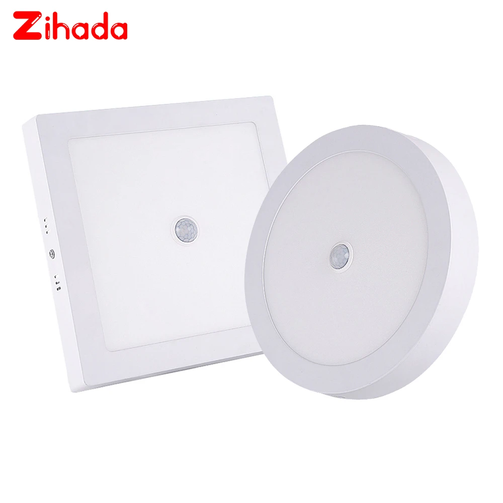 6/12/18/24W LED Panel AC180-265V Ultra-thin IR Motion Sensor Modern Led Ceiling Lights Surface Mounted down light for home