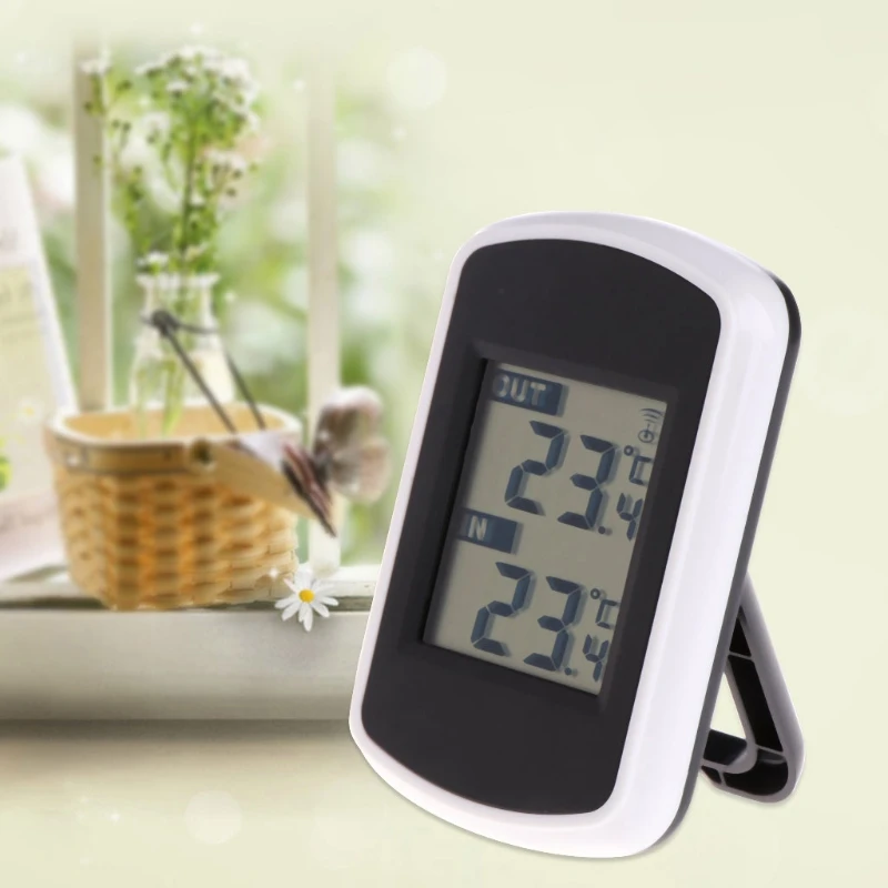 433MHz LCD Digital Wireless Ambient Weather Station Indoor Outdoor Thermometer Z1017