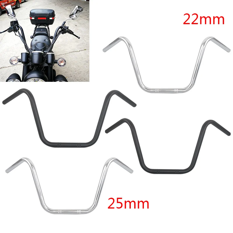 

Motorcycle Handlebar 22mm 7/8" 25mm 1" Handle Bars For Harley Honda Yamaha Kawasaki Suzuki Triumph Chopper Cruisers Bobber Bike