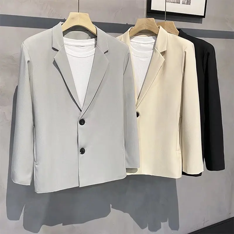 Men Clothing Blazer Coat 2023 Spring Autumn New Causal Korean Fashion Business Office Suit Jacket Male Streetwear