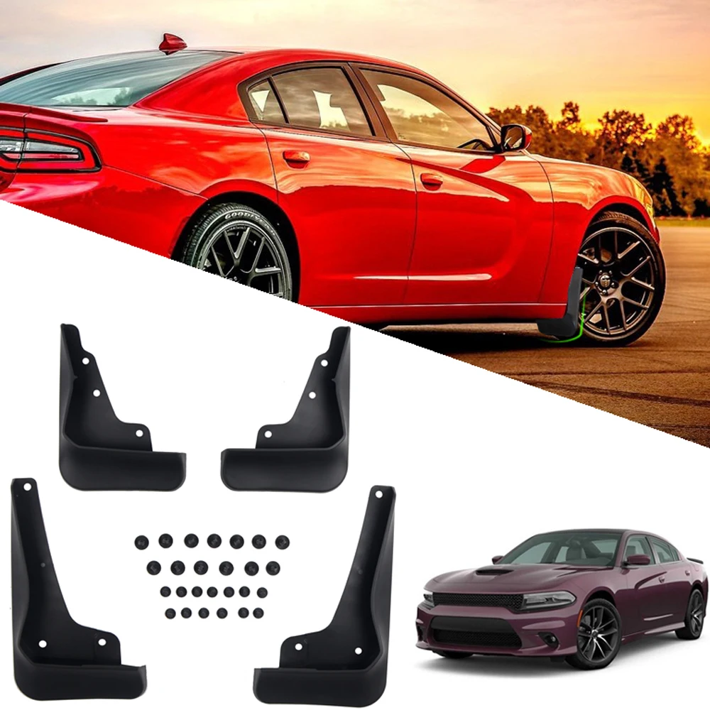 Car Accessories For Dodge Charger 2015 2016 2017 2018 2019 2020 (GT/RT/SCAT PACK) Mudflaps Splash Guards Fender Mud Flaps