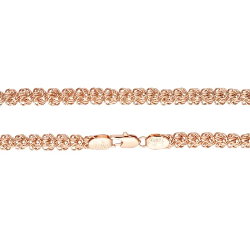 FJ 8MM Women Men Big Cool  585 Rose Gold Color Circle Link Bracelet (NO RED BOX)