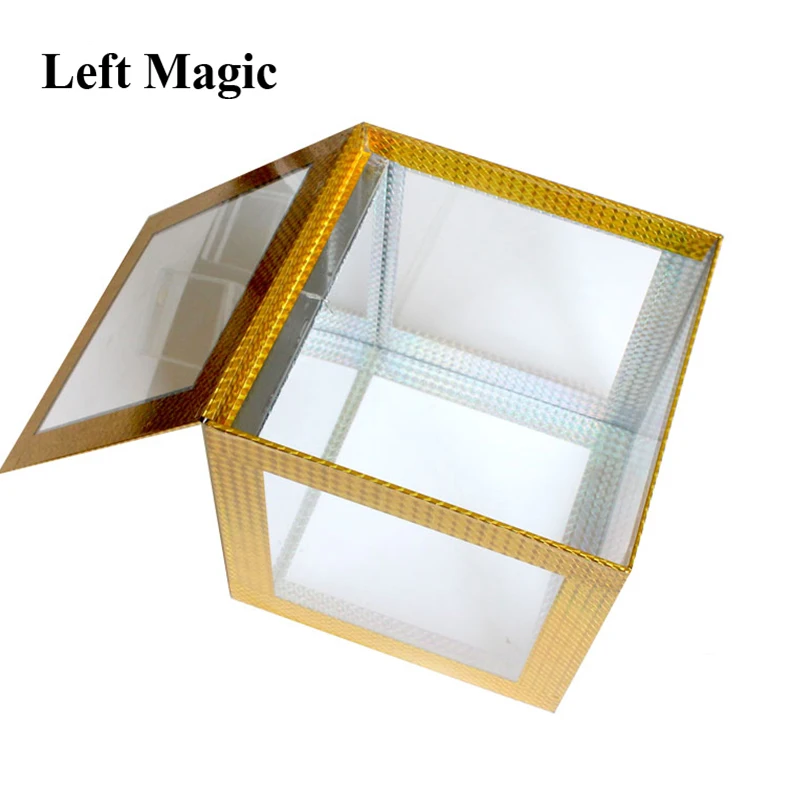 8 Inch Crystal Clear Box  - Large Magic Tricks Flower Stage Magic Props Illusions  Flowers Appearing From Transparent Box