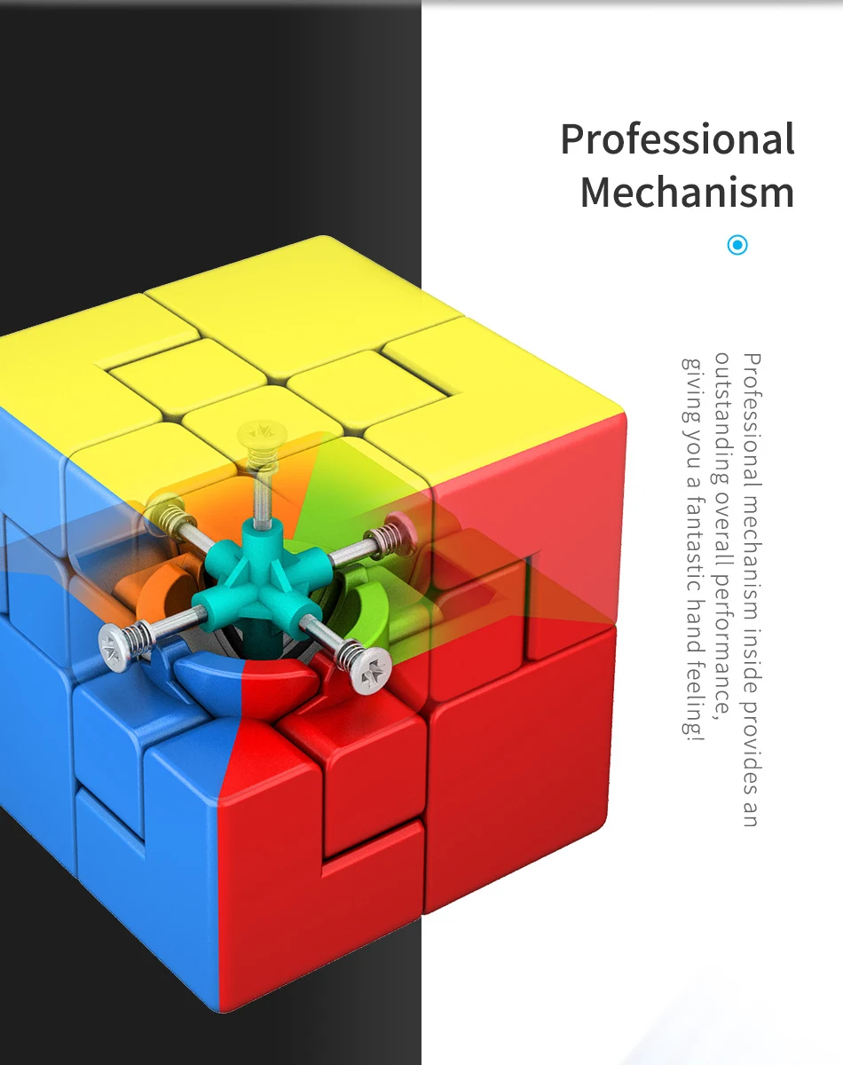 MoYu Puppet 2x2 3x3 Bandaged Magic Cube Meilong 2x2x2 3x3x3 Cubo Magico Mixup Speed Cube Puzzle Challenge Kinderspielzeug Neueste 2020 – Detail 5