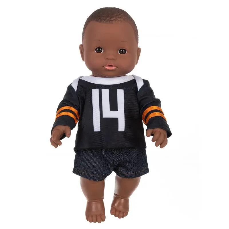 1pcs 12inch 30cm African Black Baby Boy Explosion Head Black Skin Baby Toy