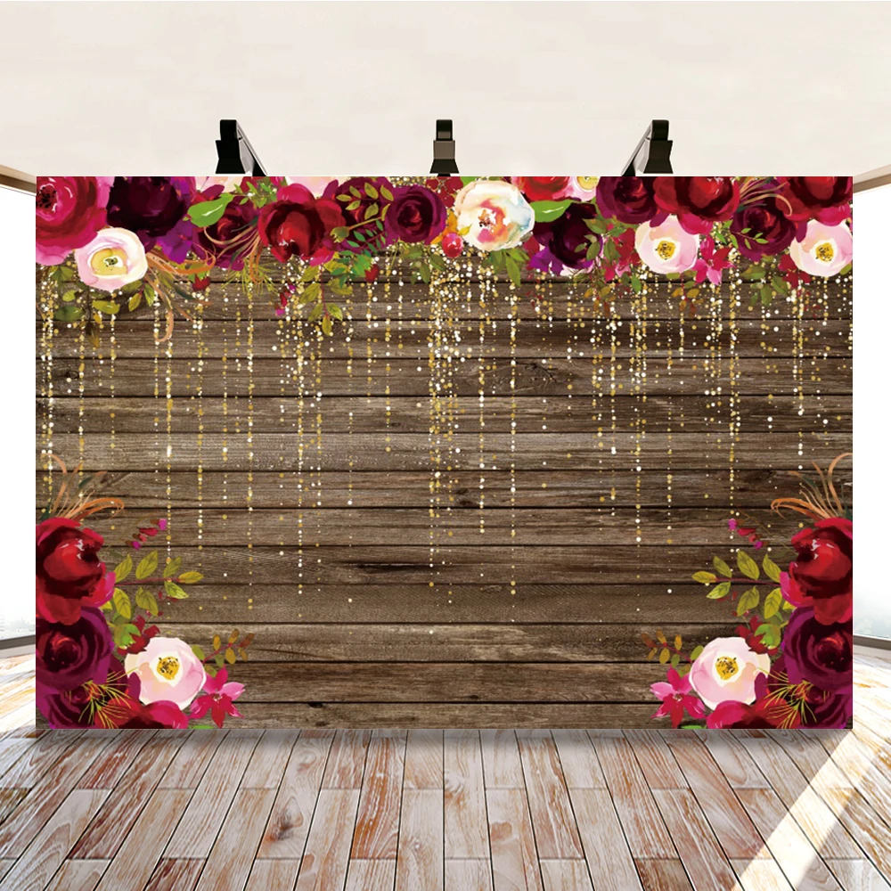 Yeele ко Дню Святого Валентина фон для фотографирования свадеб доска с цветочным рисунком с блестками фотосессии на день рождения декоративный фон для фотосъемки в фотостудии