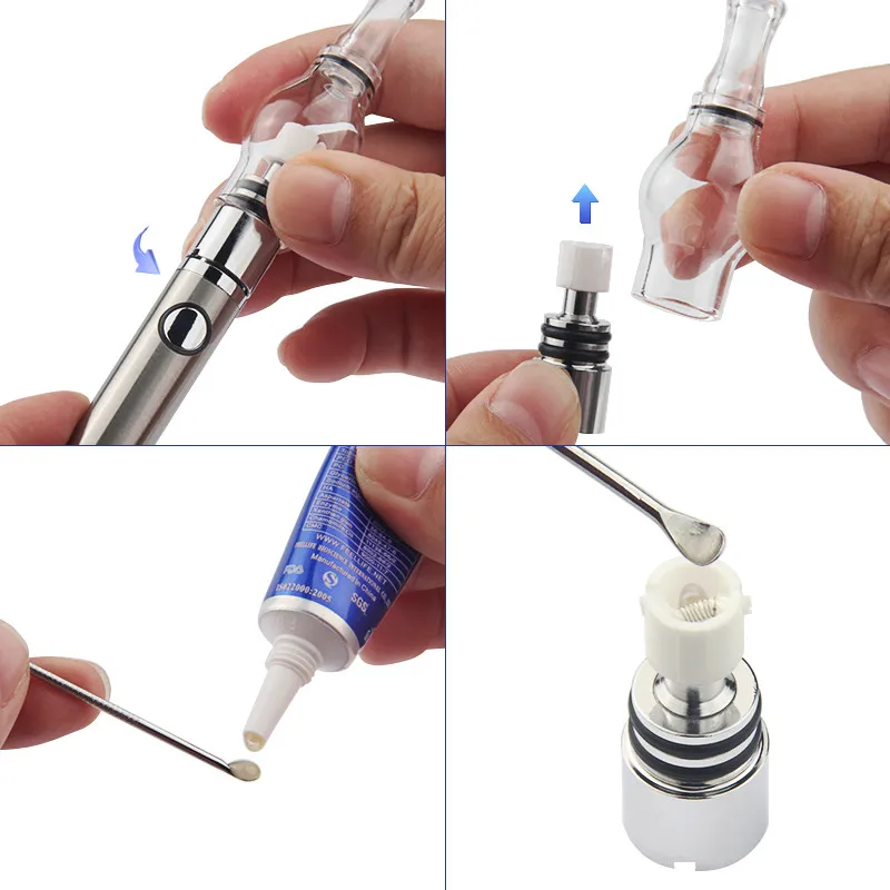 Wax Pen Tank Globe Pyrex Glas Vaporizador Ego Passeren Usb Enkele Rits Kit Met Ugo V2 Vaper Shisha Pen batterij 2 Stuks