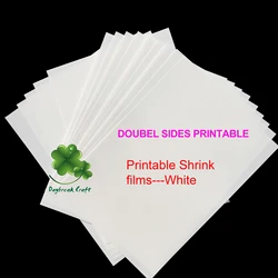 (pack of 12) Printer Inkjet Double Sides Printable Shrinks Film Plastic Sheet