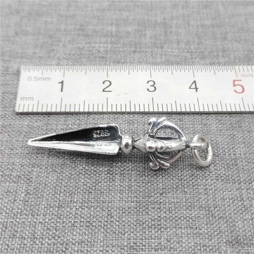 925 Sterling Silver Dorje Phurba Pendant for Buddhism Necklace