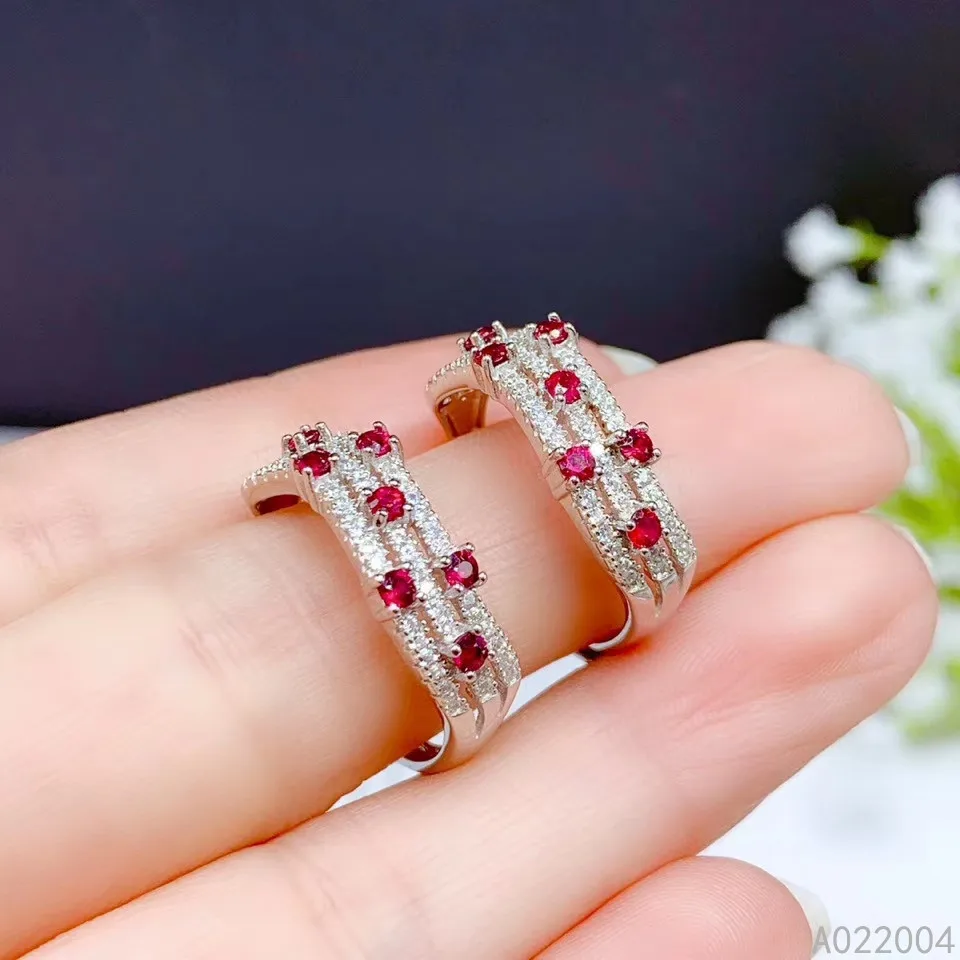 

KJJEAXCMY fine jewelry 925 sterling silver inlaid natural gemstone ruby new Female Girl Miss Woman ring popular