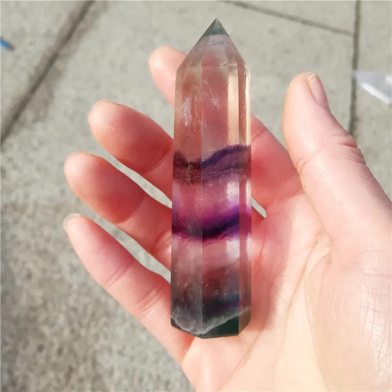 

2.2LB Natural Beautiful Fluorite Quartz Crystal Energy Wand Points For Sale