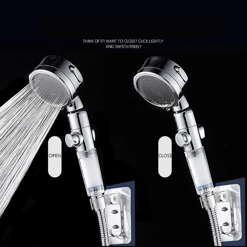 ZENBEFE Filter Element High Pressure Shower Head One Stop Button Multifunctional Sprayer Water Saving Bathroom Accessories