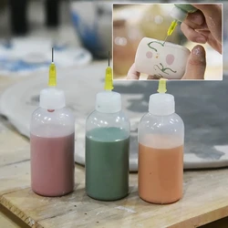 3Pcs/Set Ceramic Art Squeeze Mud Bottle Point Line Texture Effect Creative Decorative DIY Pottery Accessories Tools