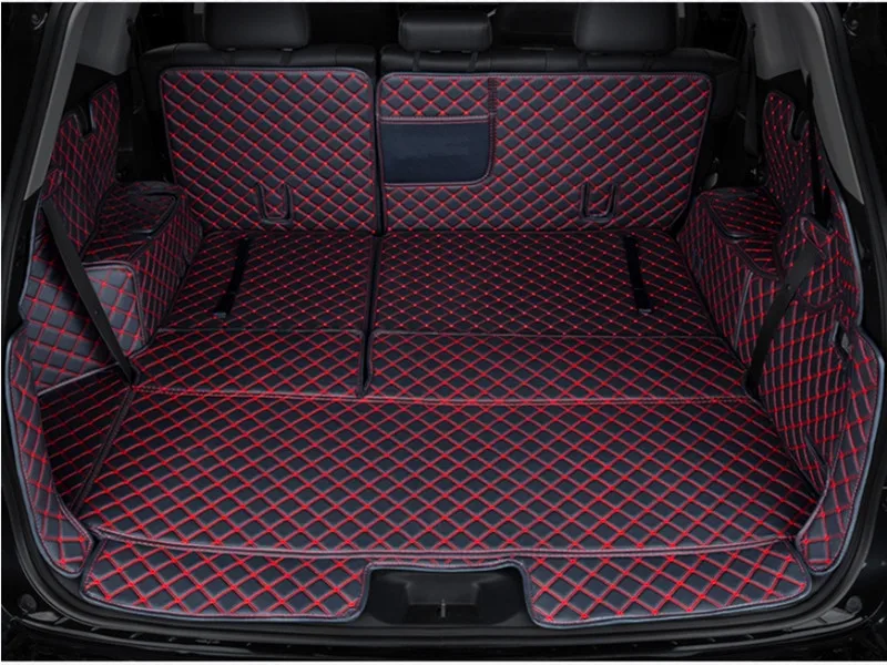 Good quality! Full set car trunk mats for Toyota Highlander 6 7 seats 2020-2014 waterproof durable boot carpets cargo liner mats