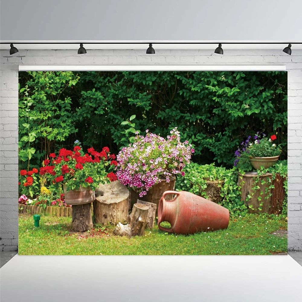 Yeele-خلفية زخرفية للتصوير الفوتوغرافي ، خلفية زخرفية لصورة الربيع ، جذع شجرة ، زهور ، أوراق خضراء لاستوديو الصور