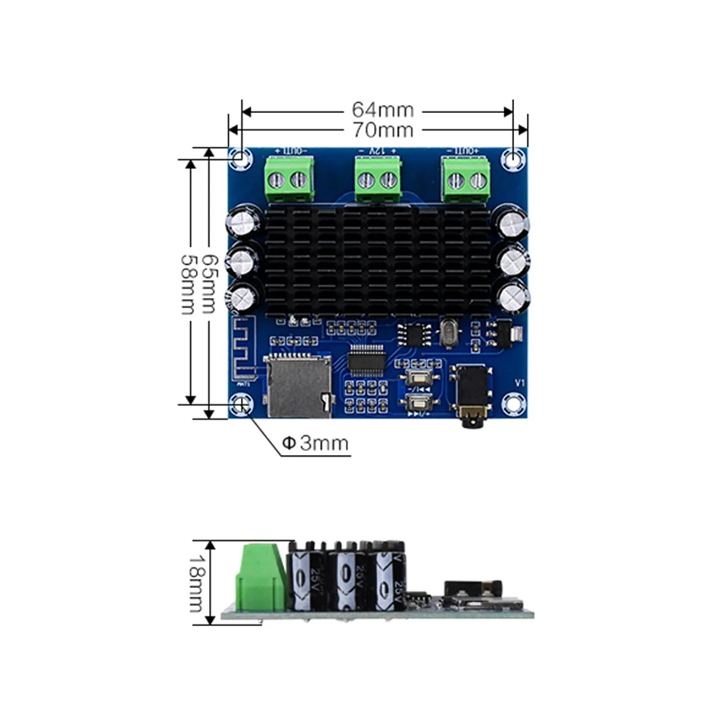TDA7297 Bluetooth Digital Amplifier Board Bluetooth 5.0 Amplifier Board DIY