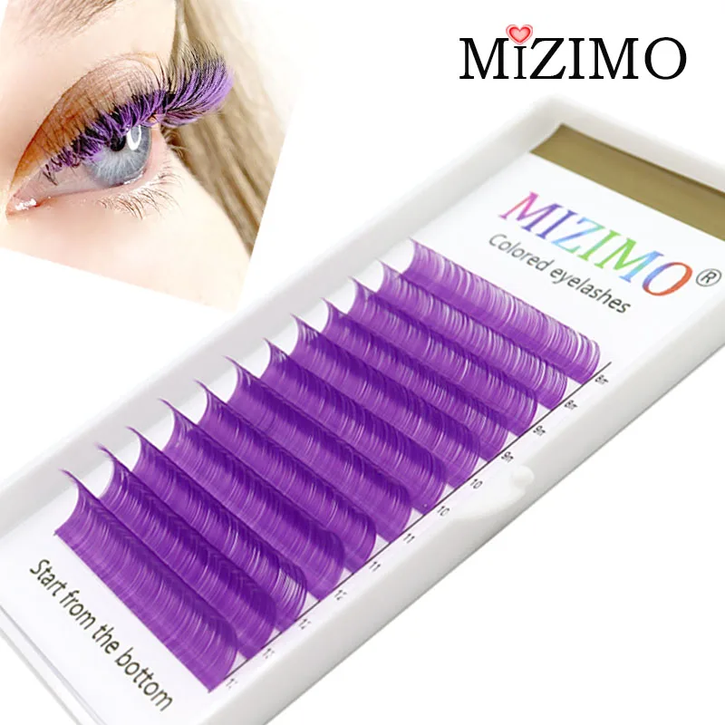 MIZIMO Mixed Length 8-13mm, Color Single Grafted False Eyelashes, Natural Softness and Extension, Makeup Tools