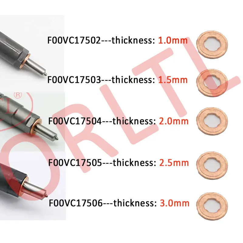 

Медная шайба F00VC17503, клип-шайба, F00VC17504, медная шайба, F00VC17505, F00VC17502, прокладка для форсунок common rail, 30 шт.