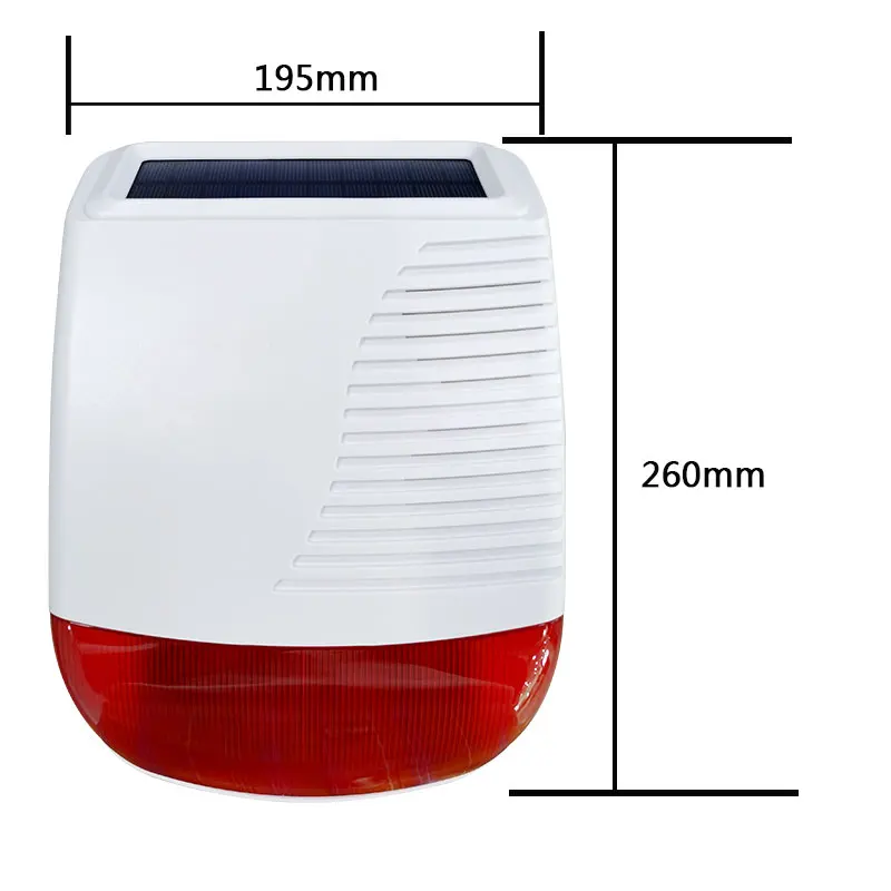 433mhz sem fio ao ar livre à prova dwireless água solar sirene luz flash para casa assaltante wi fi gsm sistema de alarme segurança sem fio sistema