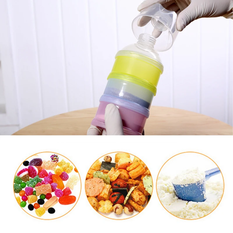 3/4 feed Formula Dispenser Twist-Lock scatola impilabile per latte in polvere contenitore per alimenti per bambini per bambini nessuna perdita di polvere