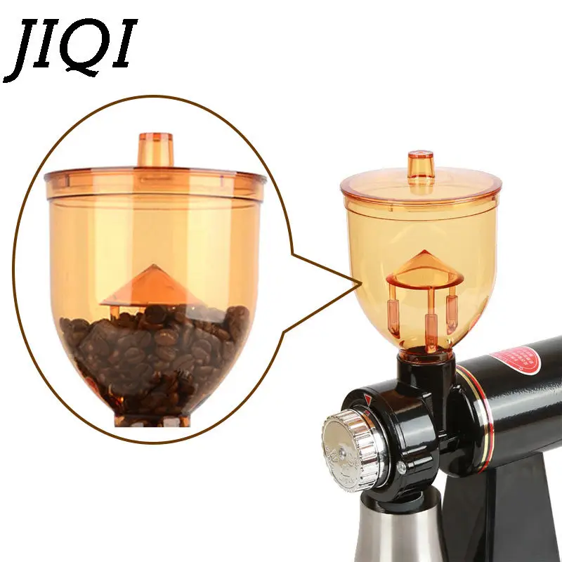 JIQI Coffee Bean Cabin Coffee grinder part 250g Capacity plastic Hopper with prevent Jump function 110V 220V