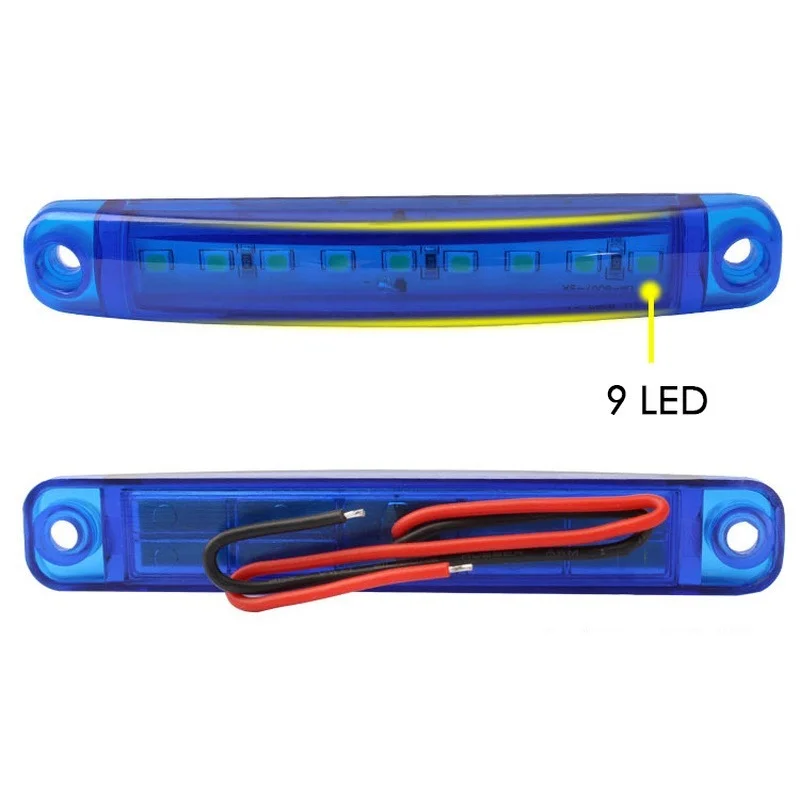9 LED Waterproof Side Warning Light Multicolor Truck Trailer Bus Van Lorry Width Lamp Signal Marker Bulb Lamp 12V 24V - Image 5