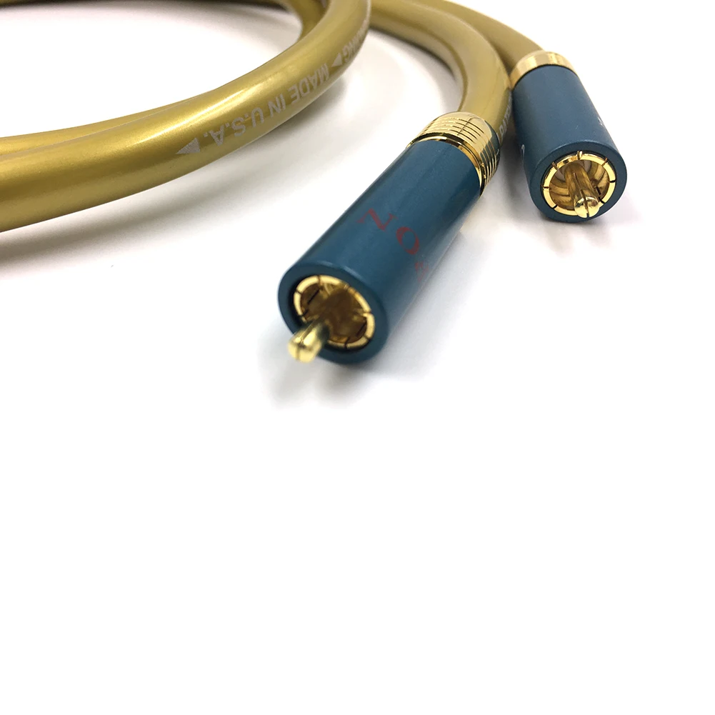 HiFi คู่ Type-1 Gold Plated ปลั๊ก RCA สาย 2RCA ชายชายสายเชื่อมต่อสําหรับ Cardas HEXLINK GOLDEN 5-C