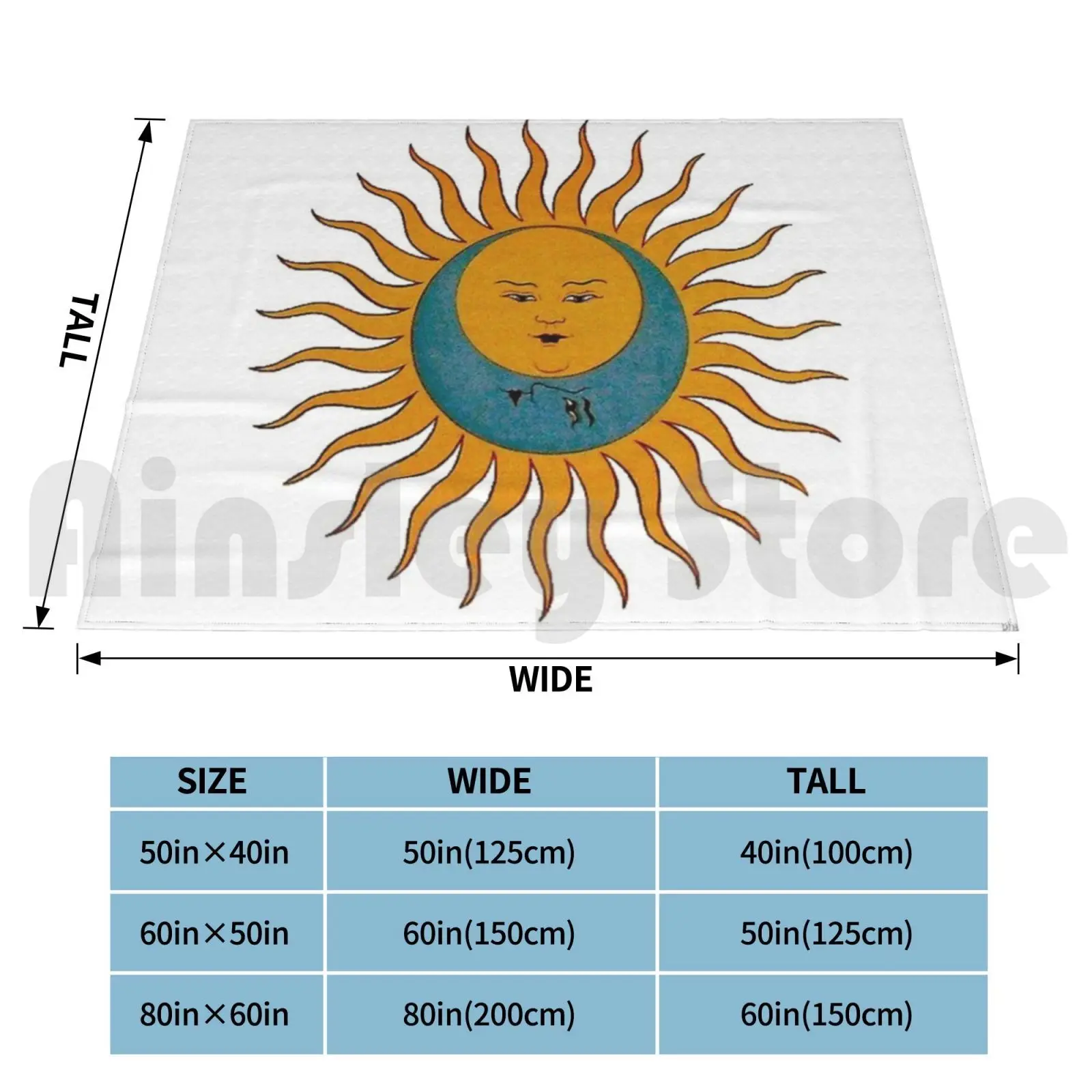 Sun And Moon Blanket Super Soft Warm Light Thin Sun Moon Stars Astrology Zodiac Space Indie Grunge Hipster Hippie