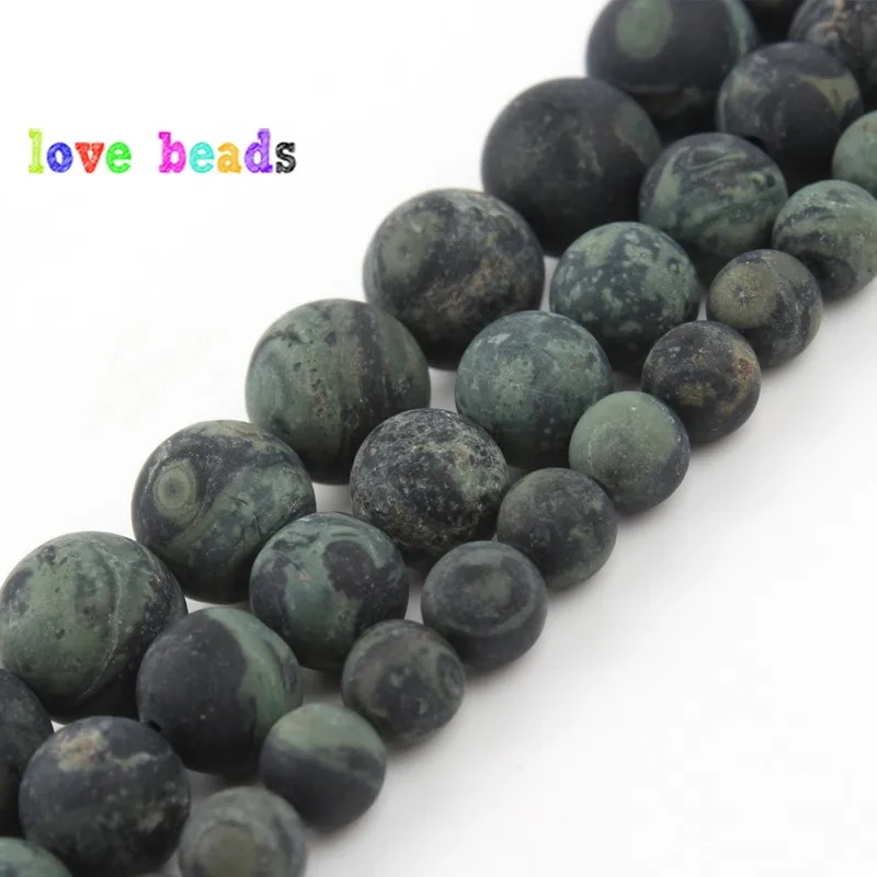 4/6/8/10/12mm Dark Green Zebra Jaspers Natural Stone Round Beads for Jewelry Making DIY Bracelet 15\