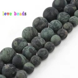 4/6/8/10/12mm Dark Green Zebra Jaspers Natural Stone Round Beads for Jewelry Making DIY Bracelet 15